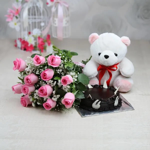 Pink Roses Valentines Gift