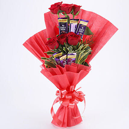 Cadbury and Red Roses Bouquet