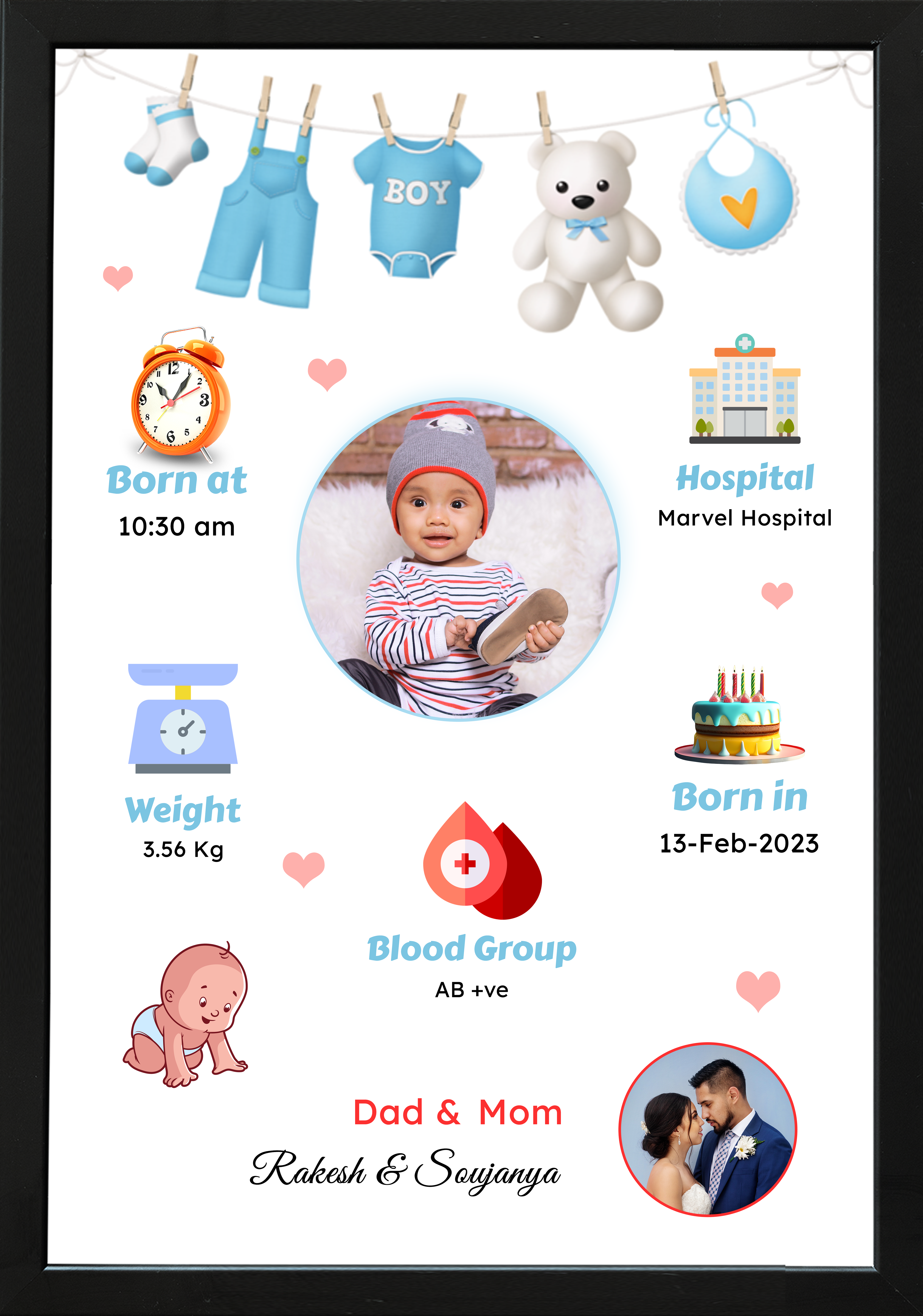 Born Baby Photo Frame