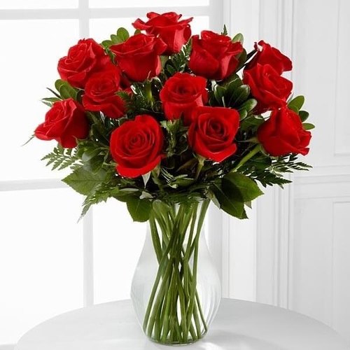 Red Roses Vase Arrangement