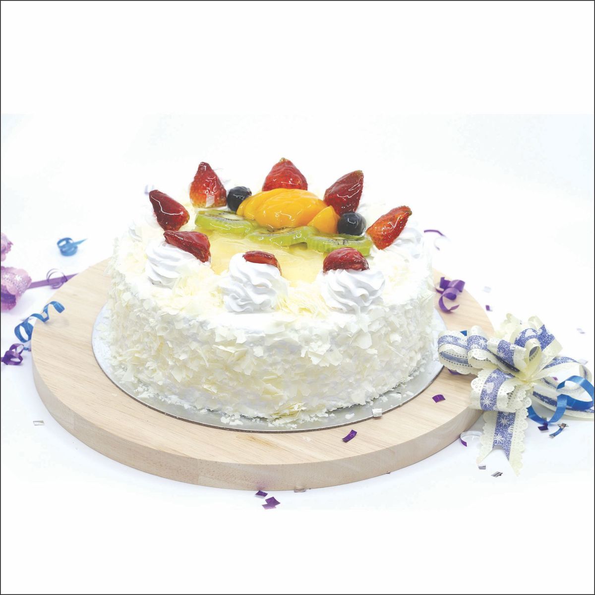 Fruity White Forest Cake