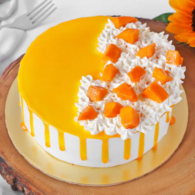 Slice it Mango cake