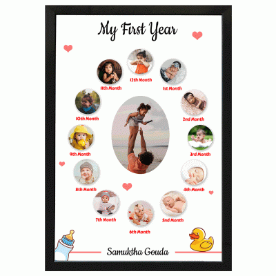 First Year Birthday Photo Frame